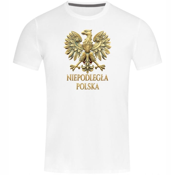 Koszulka męska Patriotyczna NIEPODLEGŁA POLSKA Orzeł na 11 listopada