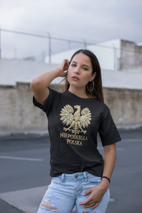 Koszulka damska Patriotyczna NIEPODLEGŁA POLSKA Orzeł na 11 listopada — zdjęcie 2