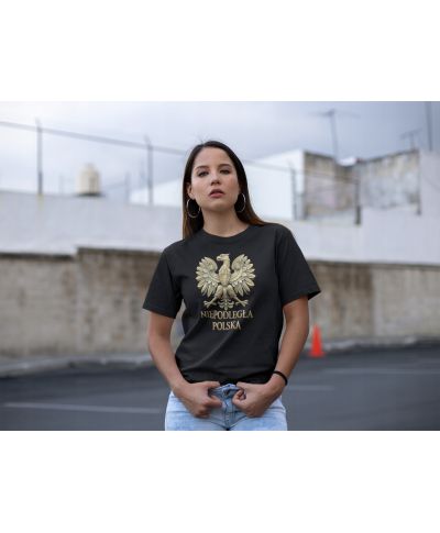 Koszulka damska Patriotyczna NIEPODLEGŁA POLSKA Orzeł na 11 listopada