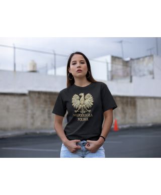 Koszulka damska Patriotyczna NIEPODLEGŁA POLSKA Orzeł na 11 listopada