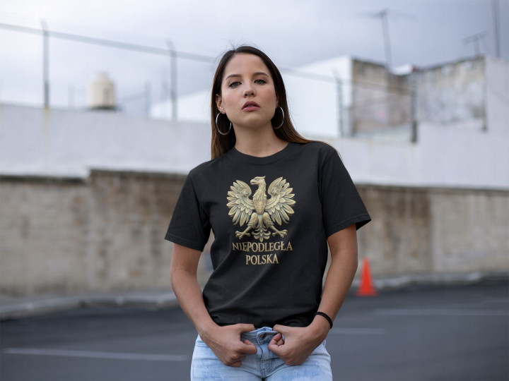 Koszulka damska Patriotyczna NIEPODLEGŁA POLSKA Orzeł na 11 listopada — zdjęcie 4