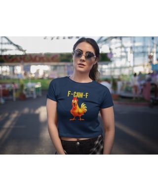 Koszulka damska z kurczakiem śmieszna F-CAW-F Humorystyczny prezent