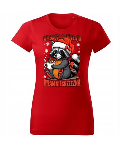 Koszulka damska Świąteczna Wybacz Mikołaju Byłam Niegrzeczna