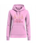 Bluza damska Świąteczna Pink Christmas Trees różowa magia Świąt