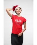 Koszulka damska Świąteczna Pink Christmas Trees różowa magia Świąt