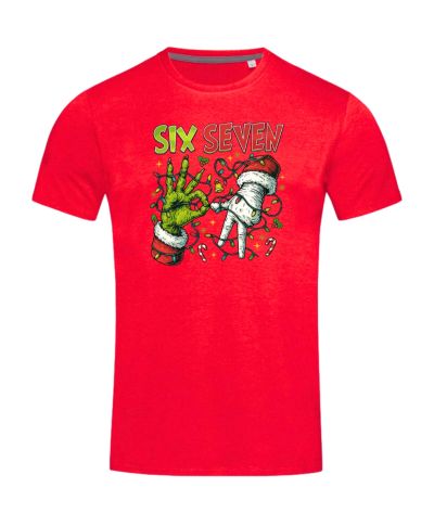 Koszulka męska Świąteczna Six Seven połączenie humoru i klimatu Świąt
