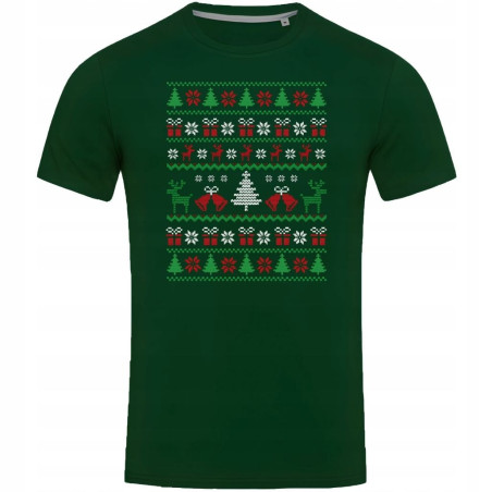 Koszulka męska Świąteczna Classic Knit Pattern w stylu ugly sweater