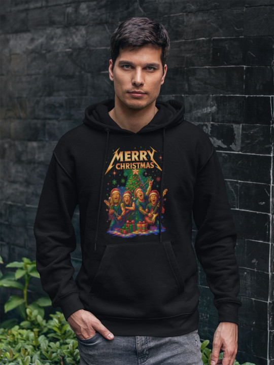 Bluza męska Świąteczna Rockowe Święta w stylu Metallica rock na święta — zdjęcie 2