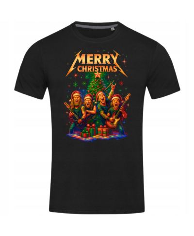 Koszulka męska Świąteczna Rockowe Święta w stylu Metallica rock na święta