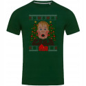 Koszulka męska Świąteczna z filmową twarzą Kevina T-shirt Kevin zaskoczony