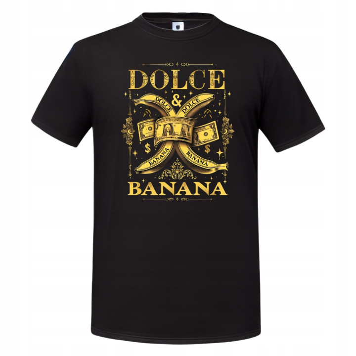 Koszulka męska DOLCE & BANANA Moda i elegancja z humorem śmieszny T-shirt