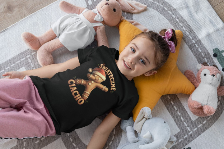 Koszulka dziecięca Świąteczna Świąteczne Ciacho Piernik T-shirt świąteczny — zdjęcie 4