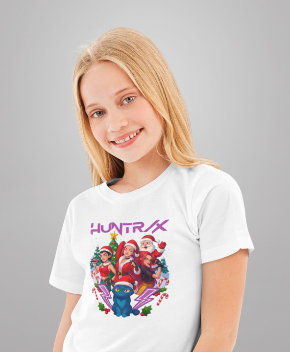 Koszulka dziecięca Świąteczna HUNTRIX prezent na święta Hunters k-pop