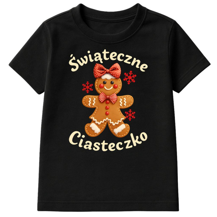 Koszulka dziecięca Świąteczna na Święta "Świąteczne Ciasteczko" urocza