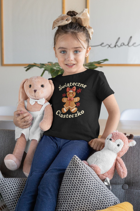 Koszulka dziecięca Świąteczna na Święta "Świąteczne Ciasteczko" urocza — zdjęcie 3