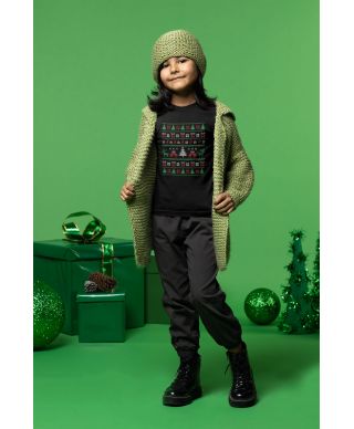 Koszulka dziecięca Świąteczna Classic Knit Pattern w stylu ugly sweater