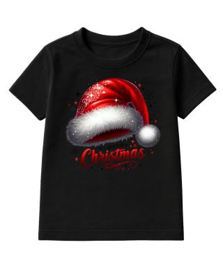 Koszulka dziecięca Świąteczna „Merry Christmas” czapka Mikołaja klasyk
