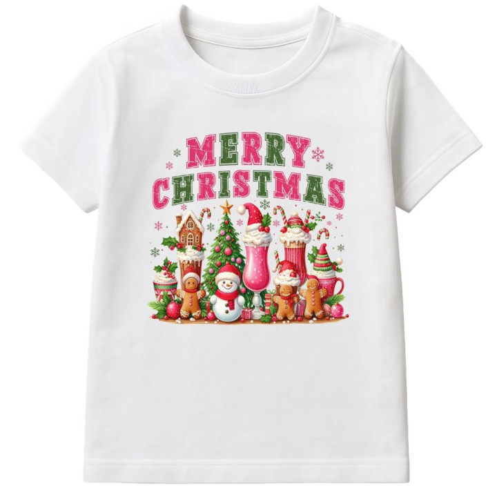 Koszulka dziecięca Świąteczna Merry Christmas pełna słodyczy i magii Świąt