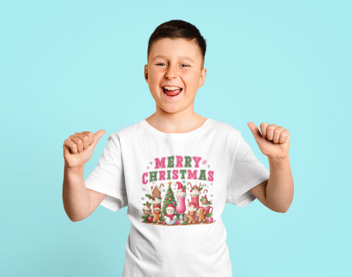 Koszulka dziecięca Świąteczna Merry Christmas pełna słodyczy i magii Świąt — zdjęcie 4