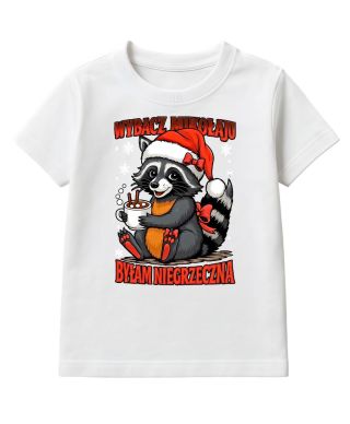 Koszulka dziecięca Świąteczna Wybacz Mikołaju Byłam Niegrzeczna