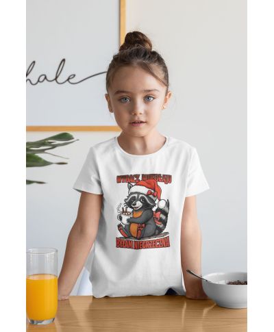 Koszulka dziecięca Świąteczna Wybacz Mikołaju Byłam Niegrzeczna