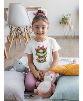 Koszulka dziecięca Świąteczna Grinchowy Kotek Kot Grinch uroczy