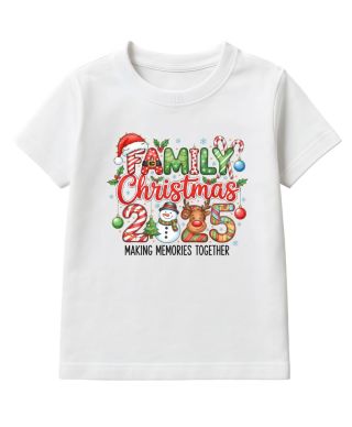 Koszulka dzicięca Świąteczna Family Christmas 2025 dla całej rodziny