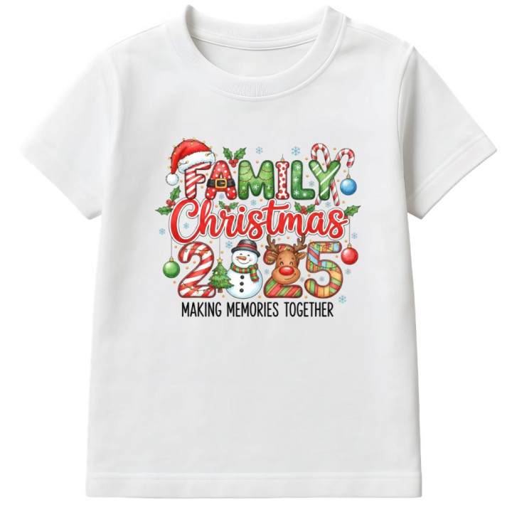 Koszulka dzicięca Świąteczna Family Christmas 2025 dla całej rodziny
