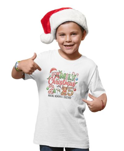 Koszulka dzicięca Świąteczna Family Christmas 2025 dla całej rodziny