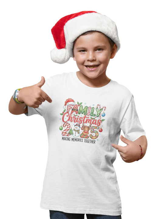 Koszulka dzicięca Świąteczna Family Christmas 2025 dla całej rodziny — zdjęcie 2