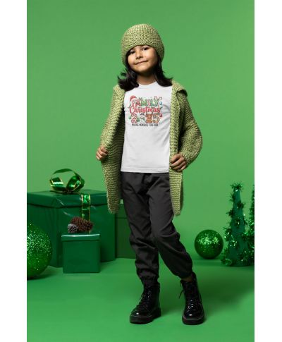 Koszulka dzicięca Świąteczna Family Christmas 2025 dla całej rodziny