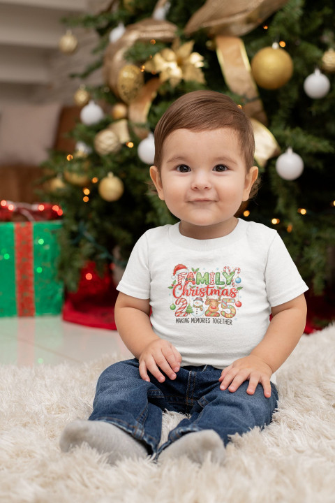 Koszulka dzicięca Świąteczna Family Christmas 2025 dla całej rodziny — zdjęcie 4