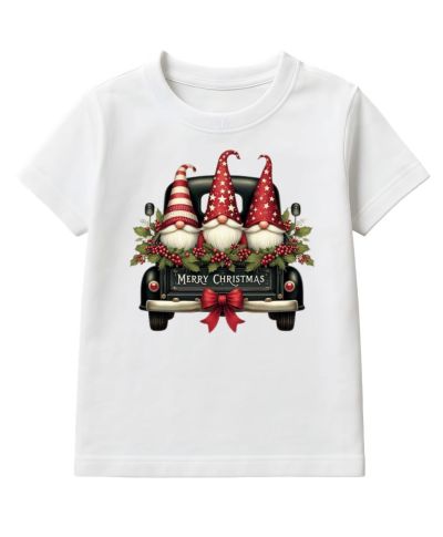 Koszulka dziecięca Świąteczna z krasnalami na Święta Merry Christmas