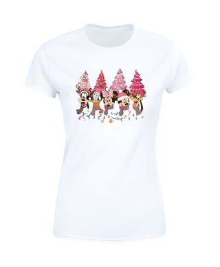 Koszulka damska Świąteczna z kreskówkowymi postaciami Myszki Miki