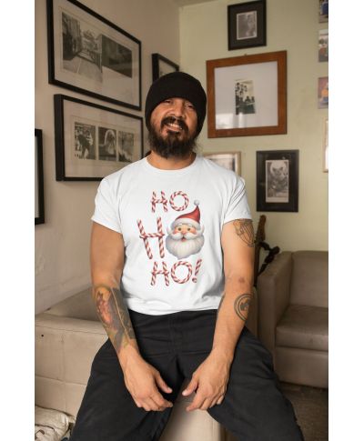 Koszulka męska Świąteczna Święta Mikołaj Ho Ho Ho prezent świąteczny