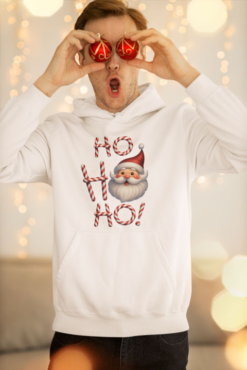 Bluza męska Świąteczna Święta Mikołaj Ho Ho Ho prezent świąteczny — zdjęcie 2