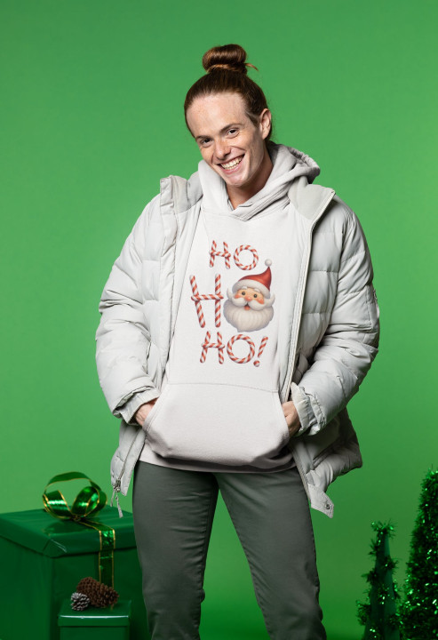 Bluza męska Świąteczna Święta Mikołaj Ho Ho Ho prezent świąteczny — zdjęcie 4