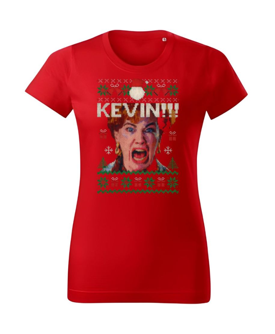 Koszulka damska Świąteczna z motywem Kevin Sam w domu!!!