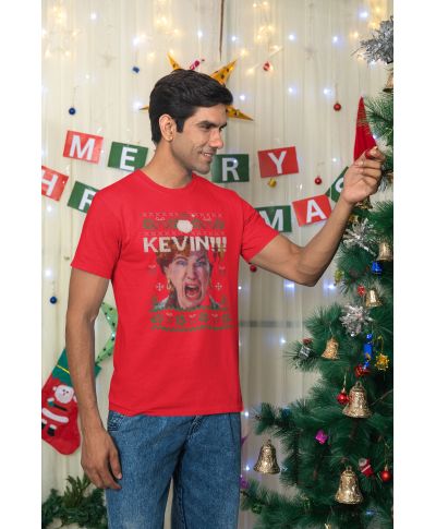 Koszulka męska Świąteczna z motywem Kevin Sam w domu!!!