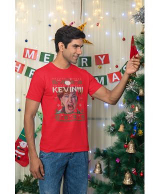 Koszulka męska Świąteczna z motywem Kevin Sam w domu!!!