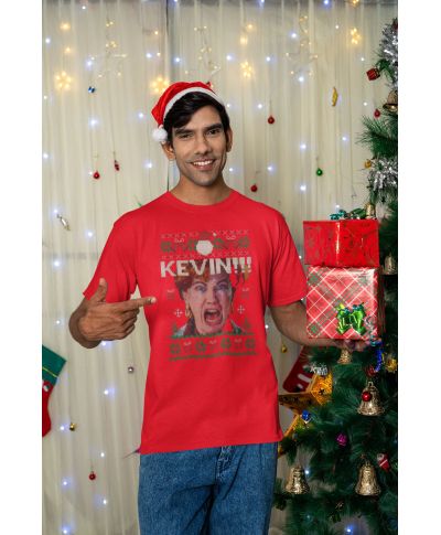 Koszulka męska Świąteczna z motywem Kevin Sam w domu!!!