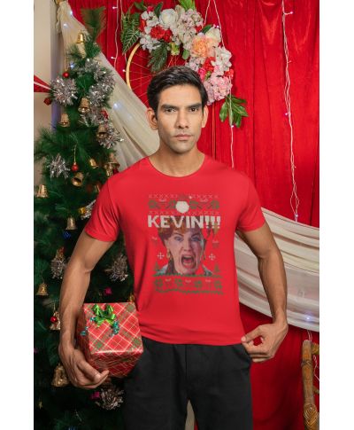 Koszulka męska Świąteczna z motywem Kevin Sam w domu!!!