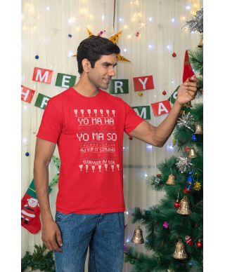 Koszulka męska świąteczna z humorem i fajerwerkami imprezowy motyw