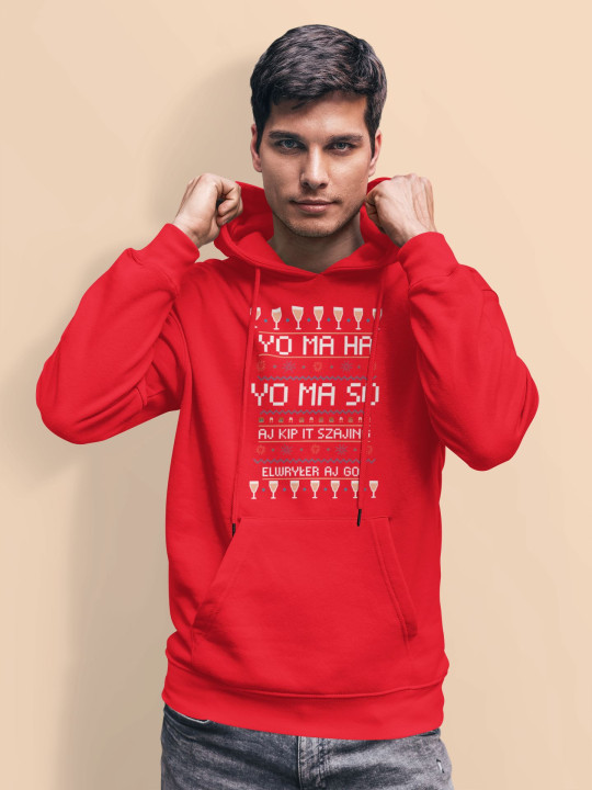 Bluza męska świąteczna z humorem i fajerwerkami imprezowy motyw — zdjęcie 4