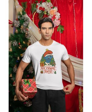 Koszulka męska Świąteczna Smerf Maruda Nie cierpię Świąt smerfy
