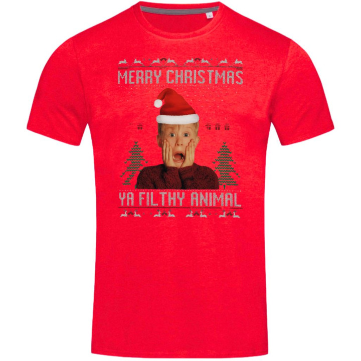 Koszulka męska Świąteczna filmowa Kevin sam w domu T-shirt świąteczny