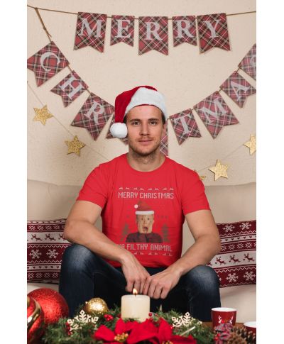 Koszulka męska Świąteczna filmowa Kevin sam w domu T-shirt świąteczny