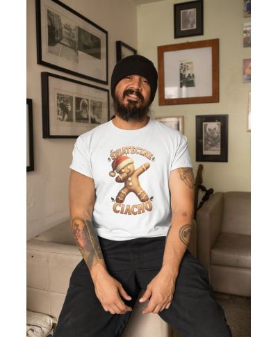 Koszulka męska Świąteczna Świąteczne Ciacho Piernik T-shirt świąteczny