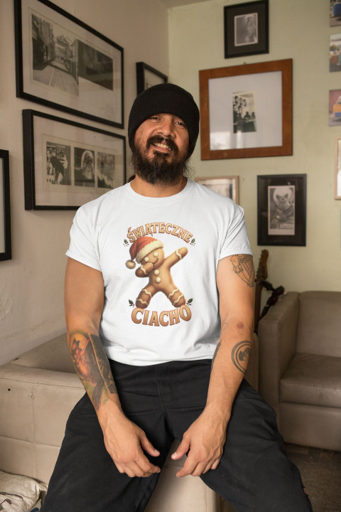 Koszulka męska Świąteczna Świąteczne Ciacho Piernik T-shirt świąteczny — zdjęcie 2