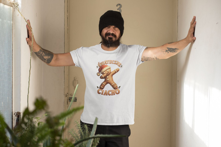 Koszulka męska Świąteczna Świąteczne Ciacho Piernik T-shirt świąteczny — zdjęcie 3